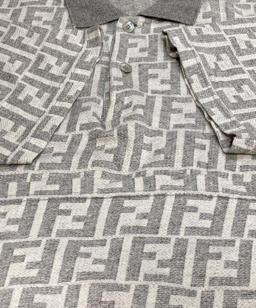 FENDI（フェンディ）FENDI (フェンディ) ズッカ柄ポロシャツ グレー サイズ:50(L)の古着・服飾アイテム