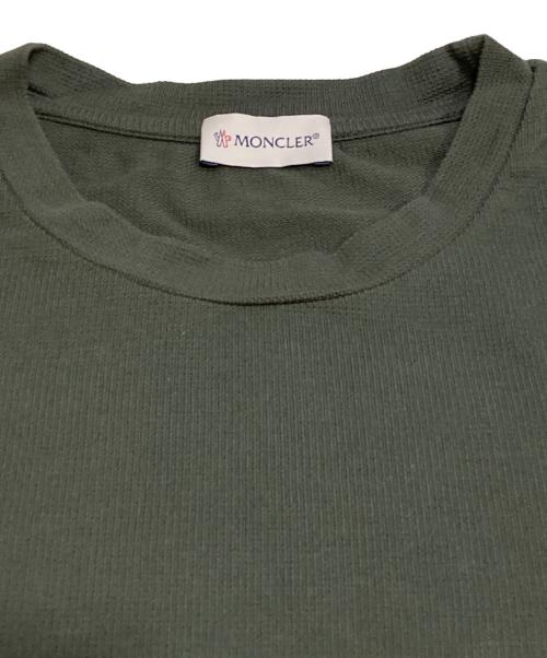 MONCLER（モンクレール）MONCLER (モンクレール) ロゴパッチサーマルカットソー グリーン サイズ:Mの古着・服飾アイテム