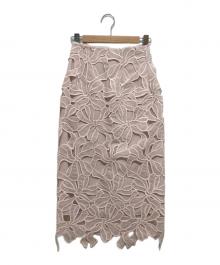 CELFORD（セルフォード）の古着「リボンレーススカート」｜ピンク