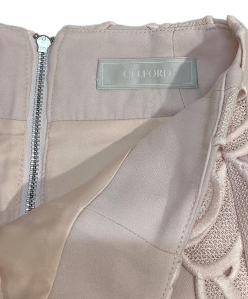 CELFORD（セルフォード）CELFORD (セルフォード) リボンレーススカート ピンク サイズ:S（34）の古着・服飾アイテム