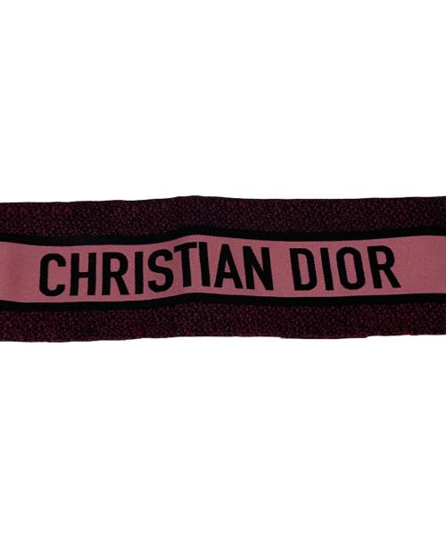 Christian Dior（クリスチャン ディオール）Christian Dior (クリスチャン ディオール) レオパード柄ミッツァシルクスカーフ ピンクの古着・服飾アイテム