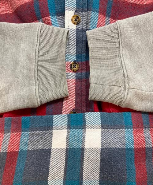 EBTEK（イービーテック）EBTEK (イービーテック) docking shirts hoodie マルチカラー サイズ:Lの古着・服飾アイテム