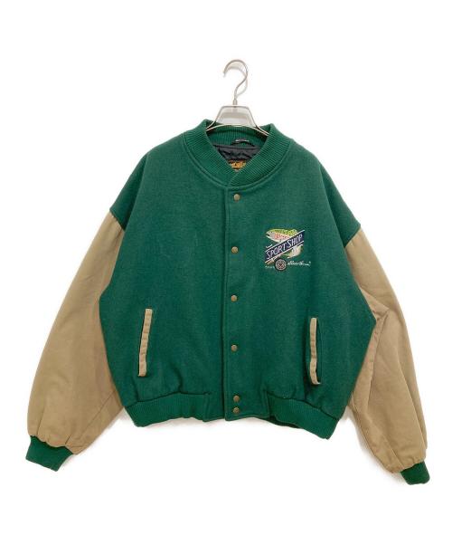 Eddie Bauer（エディーバウアー）Eddie Bauer (エディーバウアー) スタジャン グリーン サイズ:XXLの古着・服飾アイテム