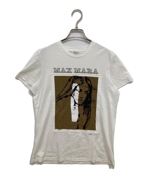 MaxMara（マックスマーラ）MaxMara (マックスマーラ) プリントTシャツ ホワイト サイズ:Mの古着・服飾アイテム