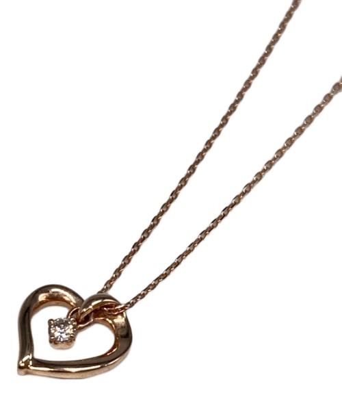 4℃（ヨンドシー）4℃ (ヨンドシー) ハートダイヤモンドネックレス ピンクゴールドの古着・服飾アイテム
