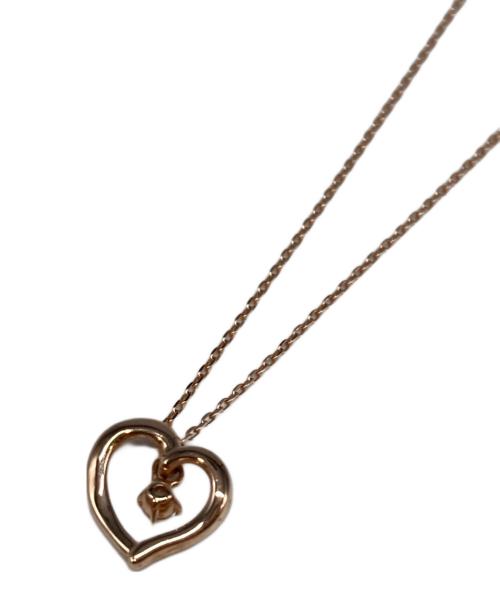 4℃（ヨンドシー）4℃ (ヨンドシー) ハートダイヤモンドネックレス ピンクゴールドの古着・服飾アイテム