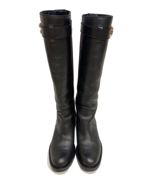 GUCCI（グッチ）GUCCI (グッチ) GGマーモントロングブーツ ブラック サイズ:35 1/2(22.5cm)の古着・服飾アイテム