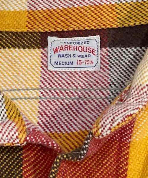 WAREHOUSE（ウエアハウス）WAREHOUSE (ウエアハウス) チェックシャツ レッド×イエロー サイズ:Mの古着・服飾アイテム