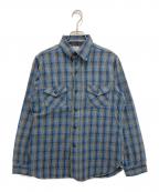 WAREHOUSEウエアハウス）の古着「チェックシャツ」｜グレー×ブルー