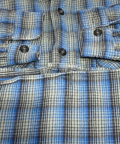 WAREHOUSE（ウエアハウス）WAREHOUSE (ウエアハウス) チェックシャツ グレー×ブルー サイズ:Mの古着・服飾アイテム