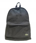 LACOSTEラコステ）の古着「ネオクロコロゴ刺繍リュック」｜ブラック