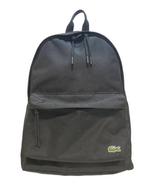 LACOSTE（ラコステ）LACOSTE (ラコステ) ネオクロコロゴ刺繍リュック ブラックの古着・服飾アイテム