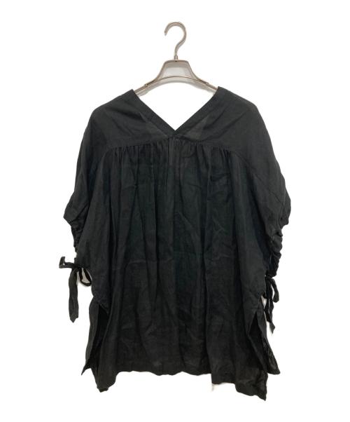 23区（ニジュウサンク）23区 (ニジュウサンク) リボンブラウス ブラック サイズ:Mの古着・服飾アイテム