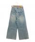 MASONPRINCE (メゾンプリンス) サイドベルトワイドフレアデニムパンツ ブルー サイズ:S：7000円