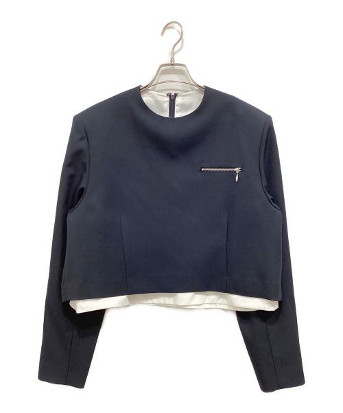 Bibiy.（ビビィ）Bibiy. (ビビィ) VANESSA JACKET ネイビー×ホワイト サイズ:FREEの古着・服飾アイテム