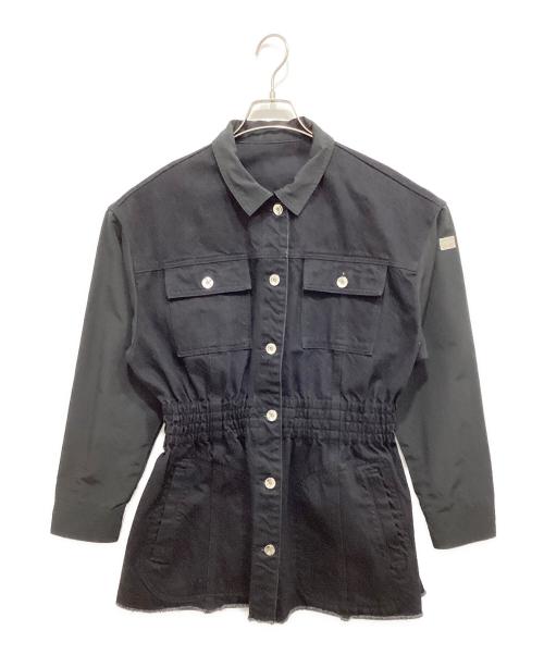 BORDERS at BALCONY（ボーダーズアットバルコニー）BORDERS AT BALCONY (ボーダーズアットバルコニー) MIX&MATCH DENIM JACKET ブラック サイズ:38(M)の古着・服飾アイテム