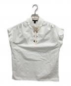 LOUIS VUITTONルイ ヴィトン）の古着「モノグラムプルオーバーフレンチスリーブシャツ」｜ホワイト