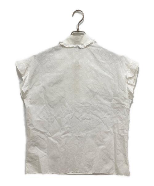 LOUIS VUITTON（ルイ ヴィトン）LOUIS VUITTON (ルイ ヴィトン) モノグラムプルオーバーフレンチスリーブシャツ ホワイト サイズ:36の古着・服飾アイテム