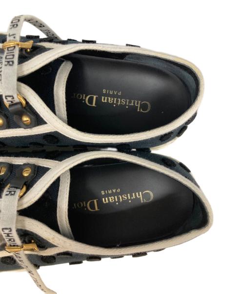 Christian Dior（クリスチャン ディオール）Christian Dior (クリスチャン ディオール) WALK’N'DIOR ドットキャンバススニーカー ブラック サイズ:37の古着・服飾アイテム