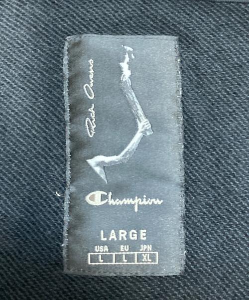 RICK OWENS（リックオウエンス）RICK OWENS (リックオウエンス) Champion (チャンピオン) ジップパーカー ブラック サイズ:Lの古着・服飾アイテム