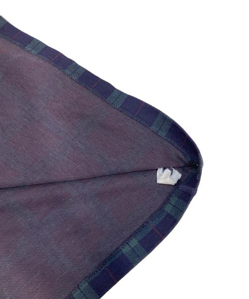 Eddie Bauer（エディーバウアー）Eddie Bauer (エディーバウアー) 長袖チェック柄ヘンリーネックニット ネイビー サイズ:Lの古着・服飾アイテム