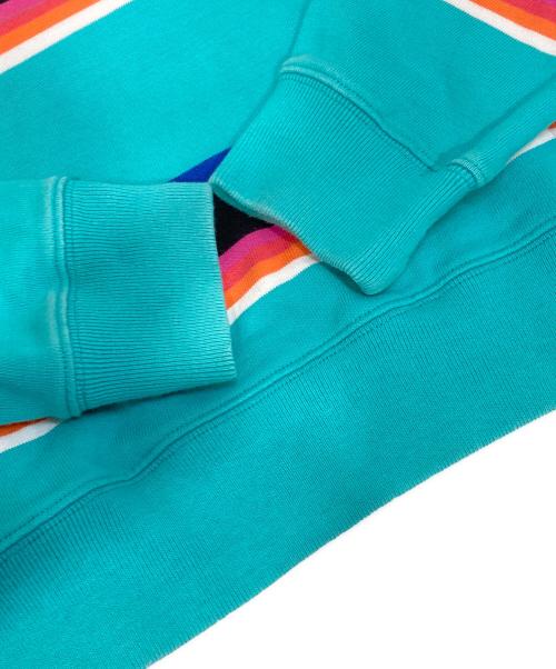 PALACE（パレス）PALACE (パレス) ボーダークルーネックスウェット スカイブルー サイズ:Mの古着・服飾アイテム