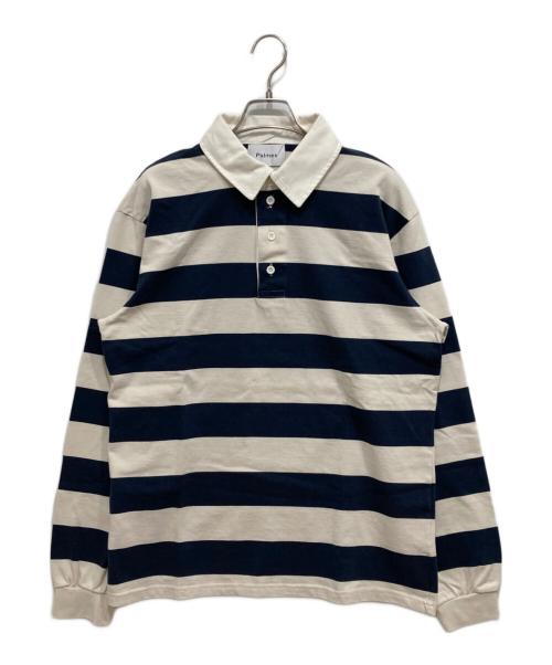 PALMES（PALMES）palmes (PALMES) ラガーシャツ ホワイト×ネイビー サイズ:M 未使用品の古着・服飾アイテム