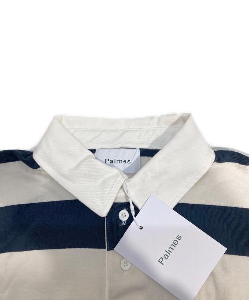 PALMES（PALMES）palmes (PALMES) ラガーシャツ ホワイト×ネイビー サイズ:M 未使用品の古着・服飾アイテム