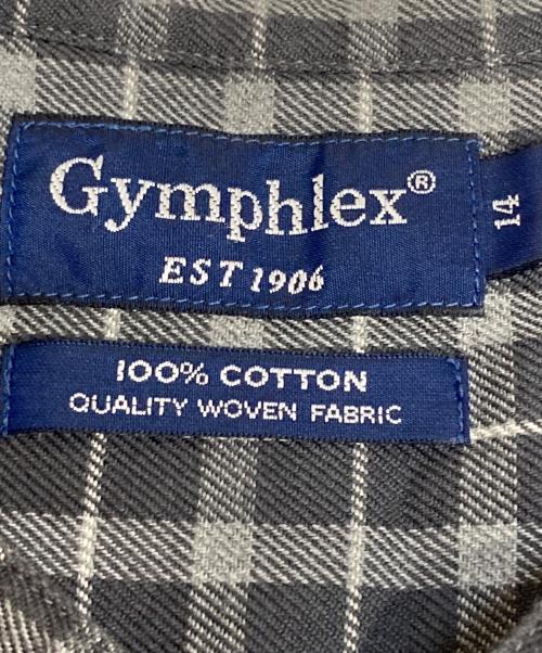 Gymphlex（ジムフレックス）Gymphlex (ジムフレックス) チェックシャツワンピース グレー サイズ:Lの古着・服飾アイテム