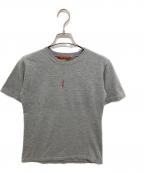 PRADAプラダ）の古着「スモールロゴTシャツ」｜グレー