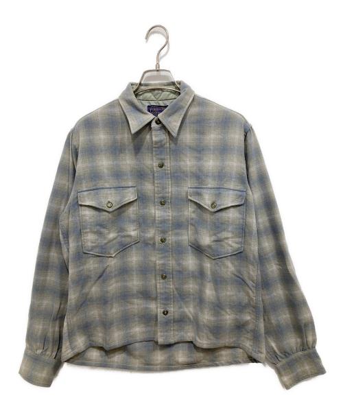 PENDLETON（ペンドルトン）PENDLETON (ペンドルトン) 50’Sオンブレシャツ スカイブルー サイズ:15の古着・服飾アイテム