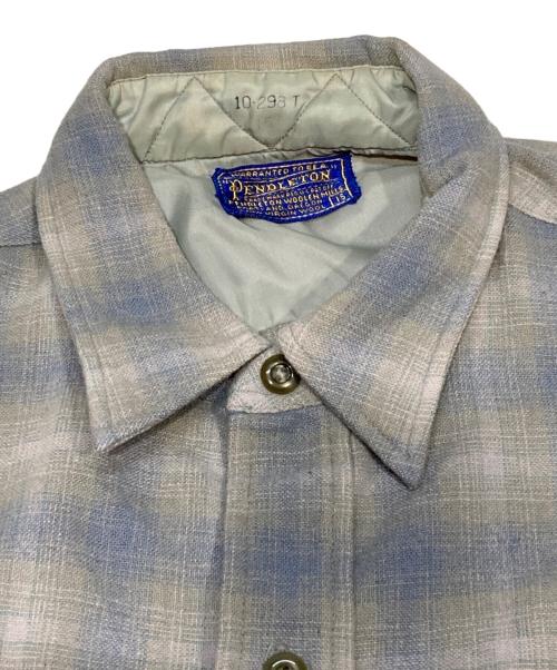PENDLETON（ペンドルトン）PENDLETON (ペンドルトン) 50’Sオンブレシャツ スカイブルー サイズ:15の古着・服飾アイテム