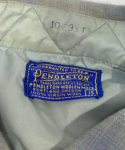 PENDLETON（ペンドルトン）PENDLETON (ペンドルトン) 50’Sオンブレシャツ スカイブルー サイズ:15の古着・服飾アイテム