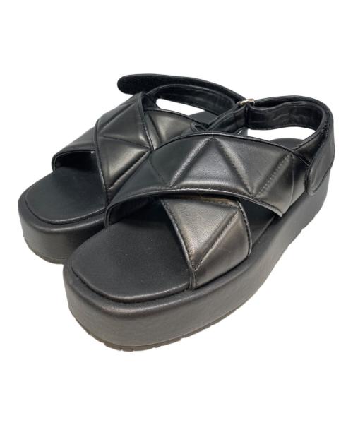 STACCATO（スタッカート）STACCATO (スタッカート) ラップサンダル ブラック サイズ:24cmの古着・服飾アイテム