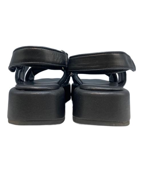 STACCATO（スタッカート）STACCATO (スタッカート) ラップサンダル ブラック サイズ:24cmの古着・服飾アイテム