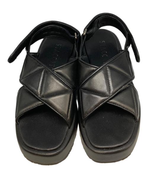STACCATO（スタッカート）STACCATO (スタッカート) ラップサンダル ブラック サイズ:24cmの古着・服飾アイテム