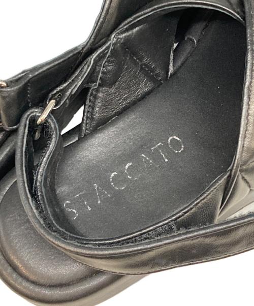 STACCATO（スタッカート）STACCATO (スタッカート) ラップサンダル ブラック サイズ:24cmの古着・服飾アイテム