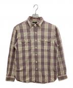 RRLダブルアールエル）の古着「チェックシャツ」｜パープル×アイボリー