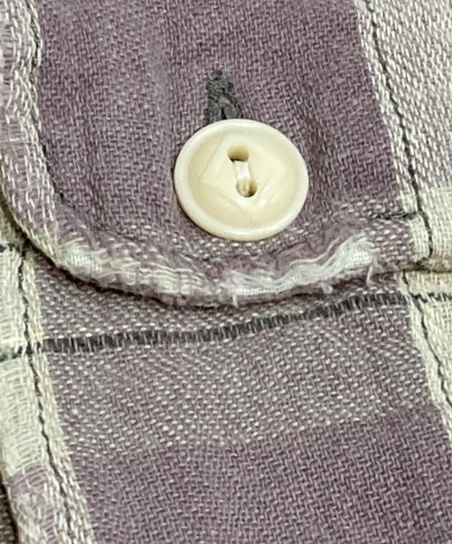 RRL（ダブルアールエル）RRL (ダブルアールエル) チェックシャツ パープル×アイボリー サイズ:Mの古着・服飾アイテム