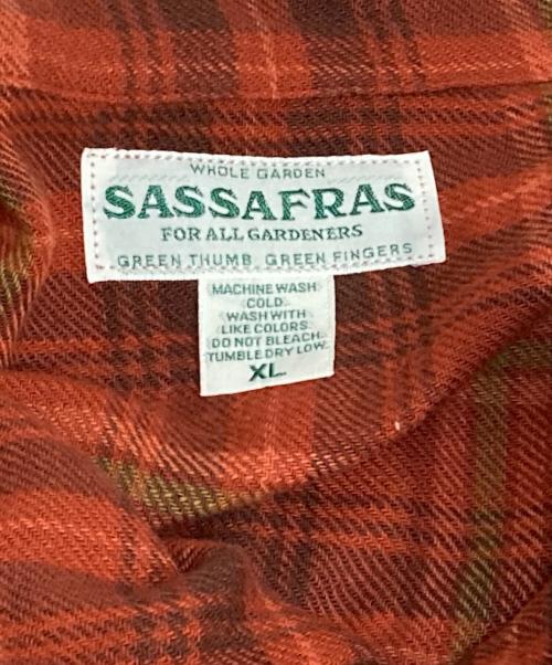 SASSAFRAS（ササフラス）SASSAFRAS (ササフラス) チェックネルシャツ レッド サイズ:XLの古着・服飾アイテム