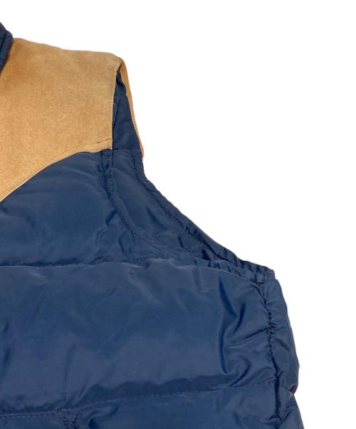 WOOLRICH（ウールリッチ）WOOLRICH (ウールリッチ) 70'sヨーク切替ダウンベスト ネイビー×ベージュ サイズ:表記なしの古着・服飾アイテム