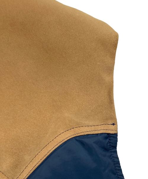 WOOLRICH（ウールリッチ）WOOLRICH (ウールリッチ) 70'sヨーク切替ダウンベスト ネイビー×ベージュ サイズ:表記なしの古着・服飾アイテム