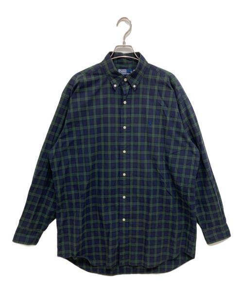 POLO RALPH LAUREN（ポロ・ラルフローレン）POLO RALPH LAUREN (ポロ・ラルフローレン) チェックBDシャツ グリーン×ネイビー サイズ:Mの古着・服飾アイテム