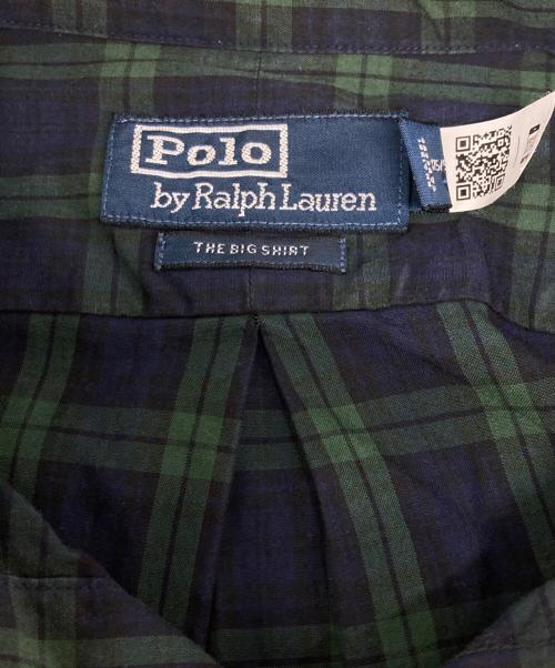 POLO RALPH LAUREN（ポロ・ラルフローレン）POLO RALPH LAUREN (ポロ・ラルフローレン) チェックBDシャツ グリーン×ネイビー サイズ:Mの古着・服飾アイテム