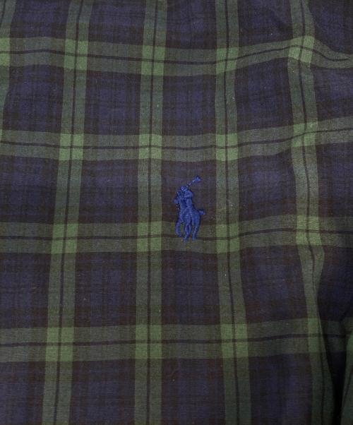 POLO RALPH LAUREN（ポロ・ラルフローレン）POLO RALPH LAUREN (ポロ・ラルフローレン) チェックBDシャツ グリーン×ネイビー サイズ:Mの古着・服飾アイテム