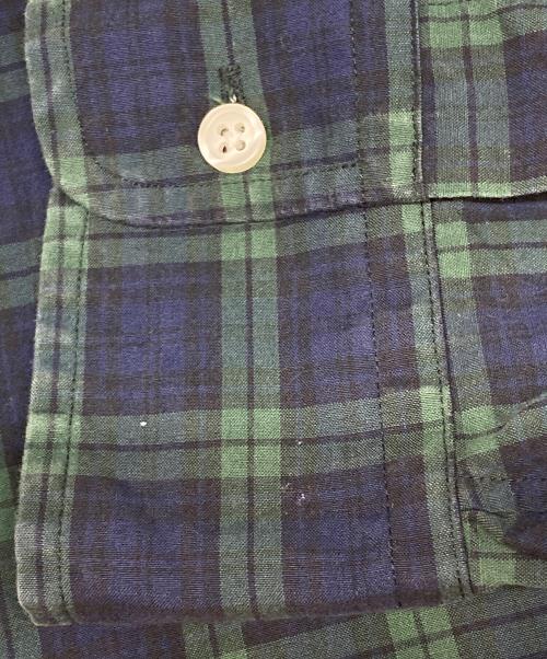 POLO RALPH LAUREN（ポロ・ラルフローレン）POLO RALPH LAUREN (ポロ・ラルフローレン) チェックBDシャツ グリーン×ネイビー サイズ:Mの古着・服飾アイテム
