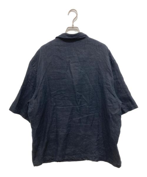 COS（コス）COS (コス) スキッパーリネンシャツ ネイビー サイズ:Mの古着・服飾アイテム