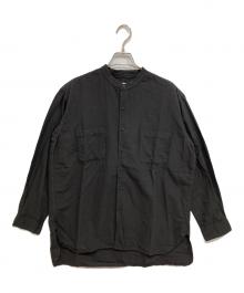 maison de soil（メゾンドソイル）の古着「スタンドカラーシャツ」｜グレー