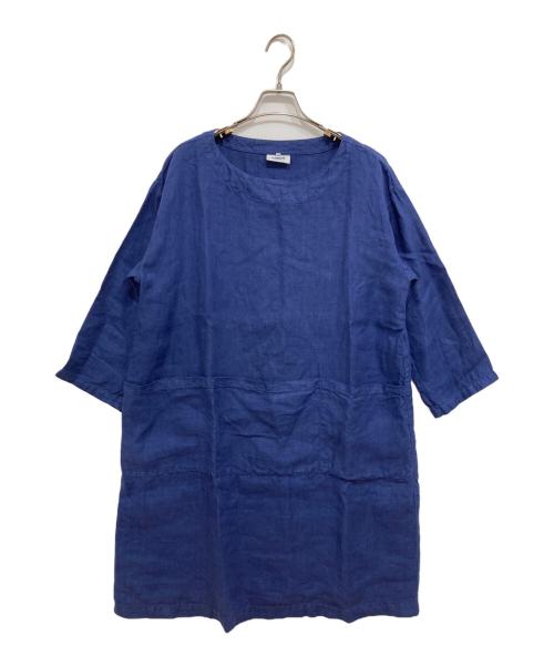 ARMEN（アーメン）ARMEN (アーメン) リネンワンピース ブルー サイズ:Mの古着・服飾アイテム