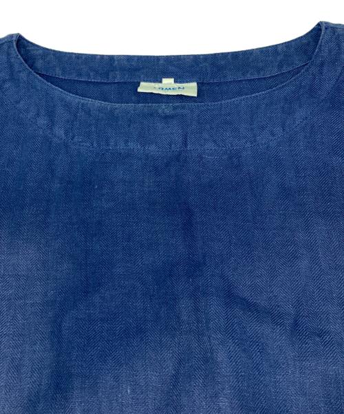 ARMEN（アーメン）ARMEN (アーメン) リネンワンピース ブルー サイズ:Mの古着・服飾アイテム